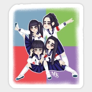 group-inspired design atarashii gakko Sticker